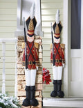 Set of 2 Metal Nutcracker Wall Hanging Decoration H841