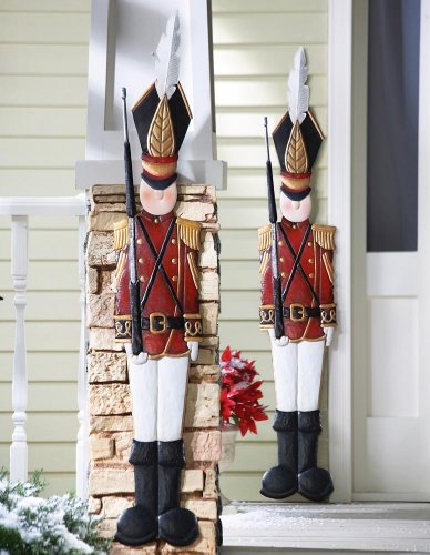 Set of 2 Metal Nutcracker Wall Hanging Decoration H841