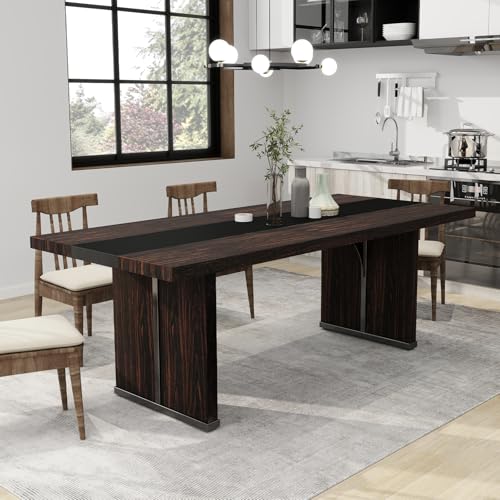 Brown Rectangle Large Wood Dining Table F45164
