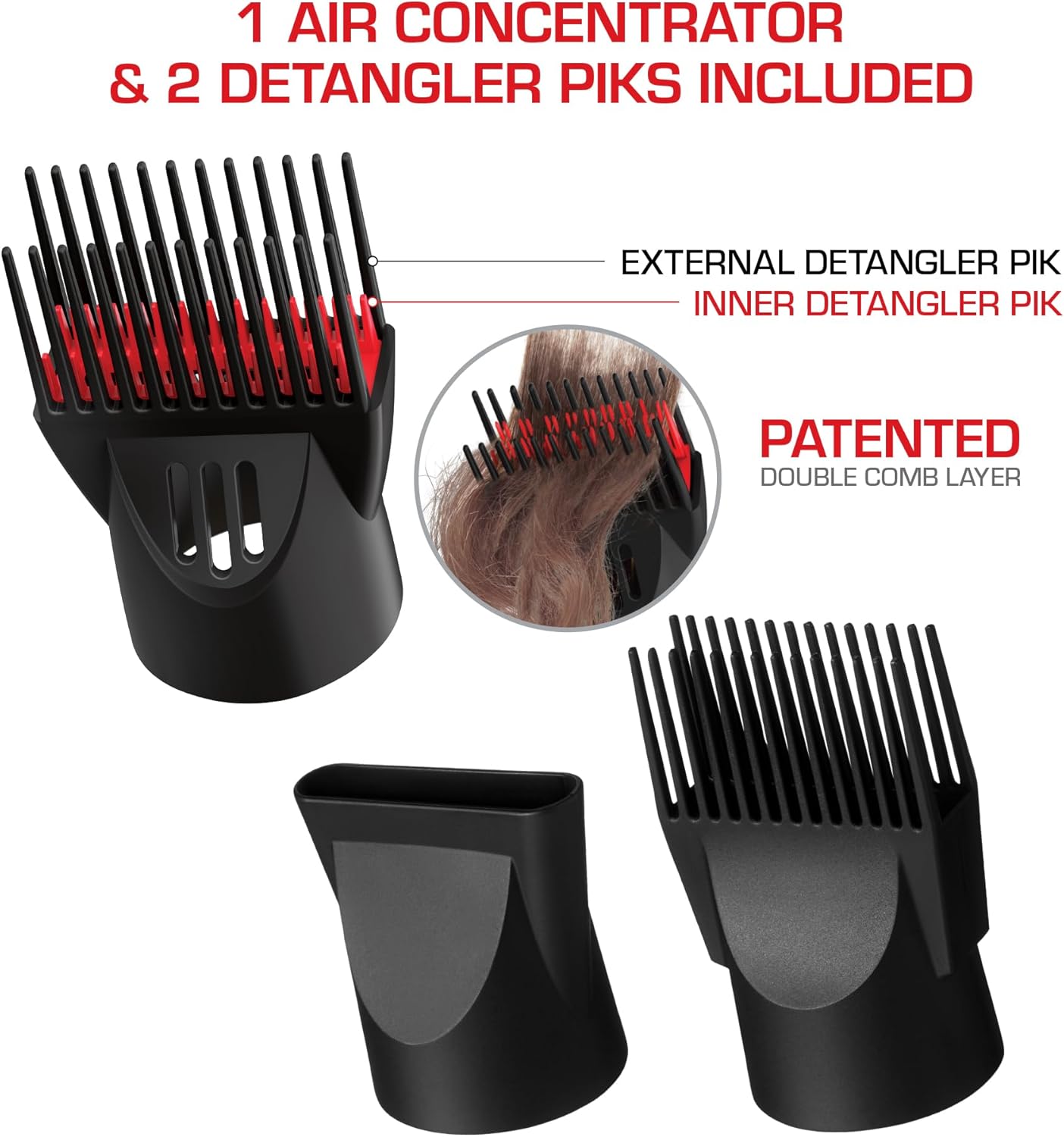2200W Ceramic Tourmaline Hair Dryer with Comb Attachment R84117