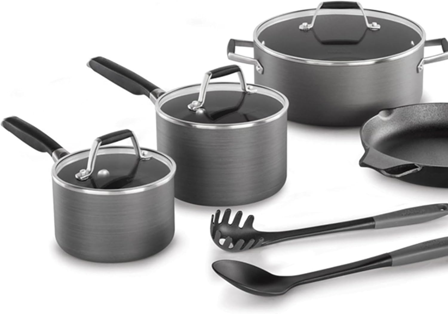10 Piece Hard Anodized Nonstick Pots and Pans Cookware Set S8014