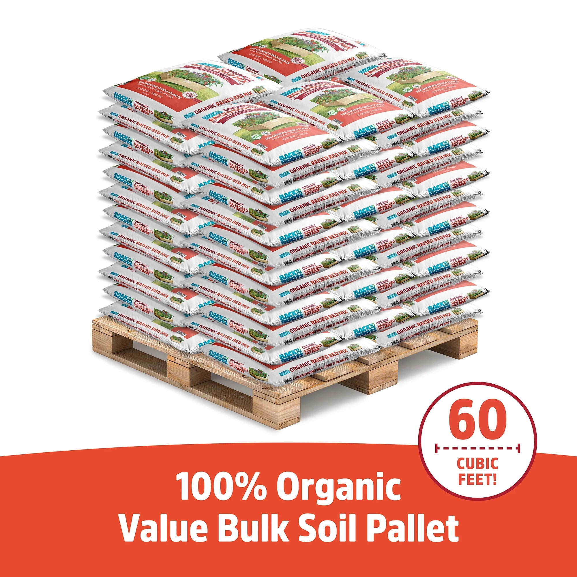 60 1 cu. ft. bags Organic Raised Bed Mix O9897