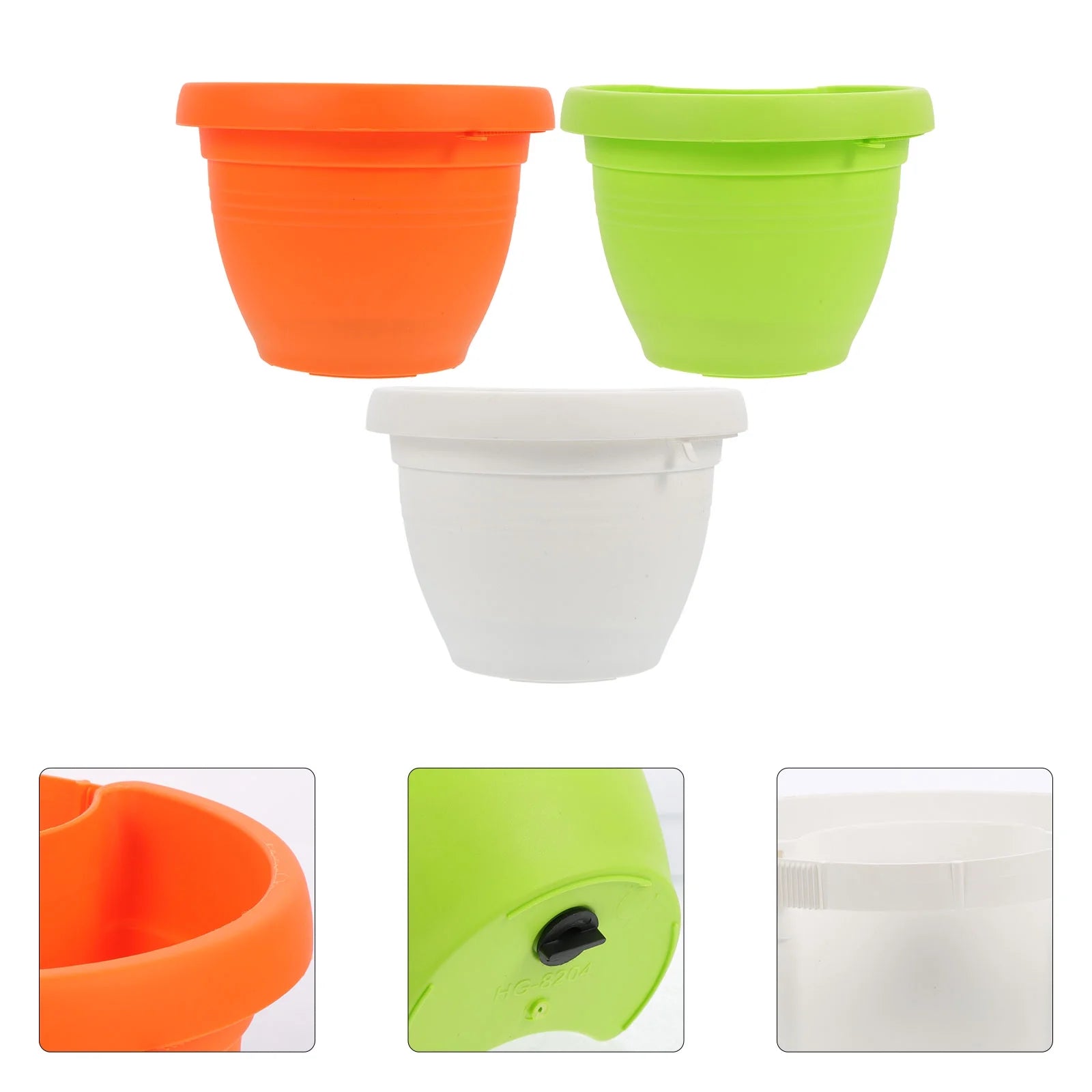 3 Pcs Drain Pipe Pot Flower Pots Hanging Basket D57139