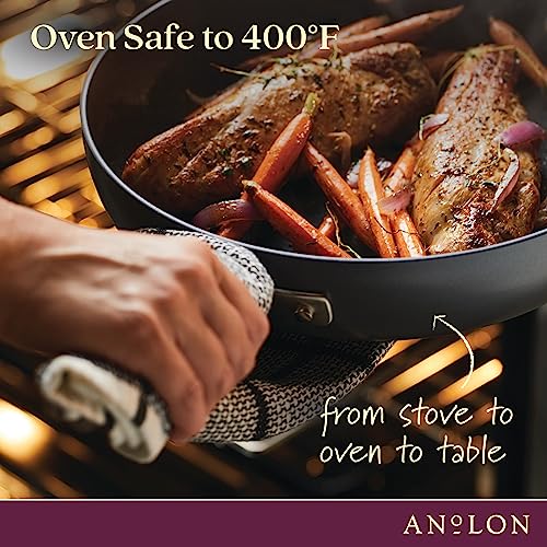 4 Quart Hard Anodized Nonstick Square Fry Pan with Helper Handle K7156