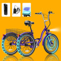 Electric Trike, 7 Speed 24"/26" 3 Wheel Electric Bicycle with 36V 14.5Ah Lithium Battery F573