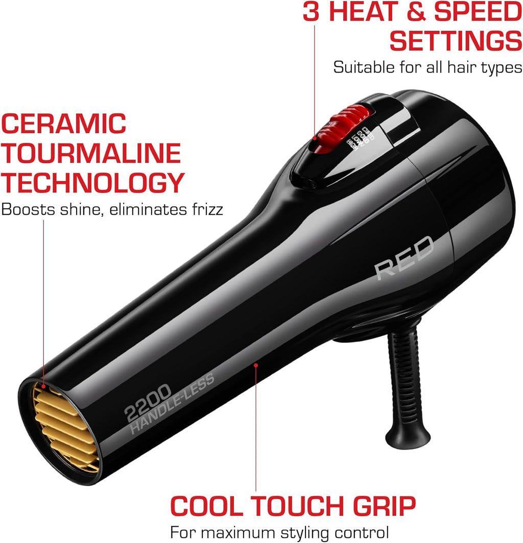 2200W Ceramic Tourmaline Hair Dryer with Comb Attachment R84117