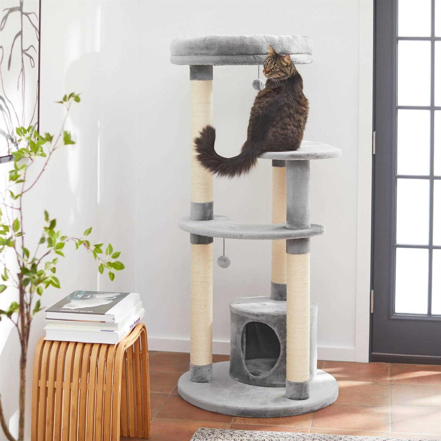 59.5-in Heavy Duty Faux Fur Cat Tree Condo K826961