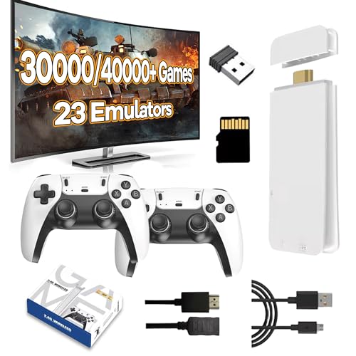 Retro Game Console with 40000+ Games, 4K HDMI, Dual 2.4Ghz Wireless Controllers (128G) T66448
