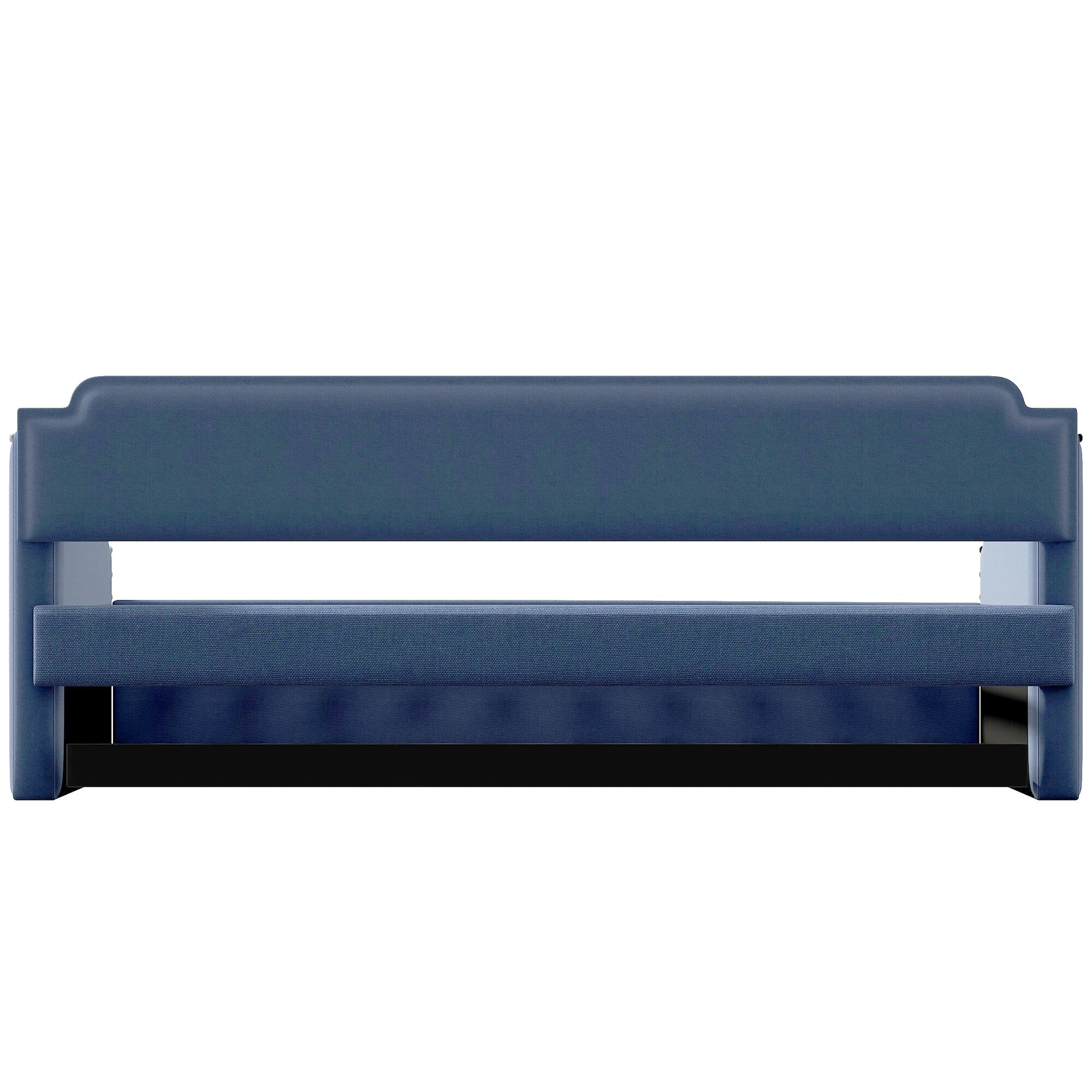 Twin Size Upholstered Daybed with Trundle Blue I491