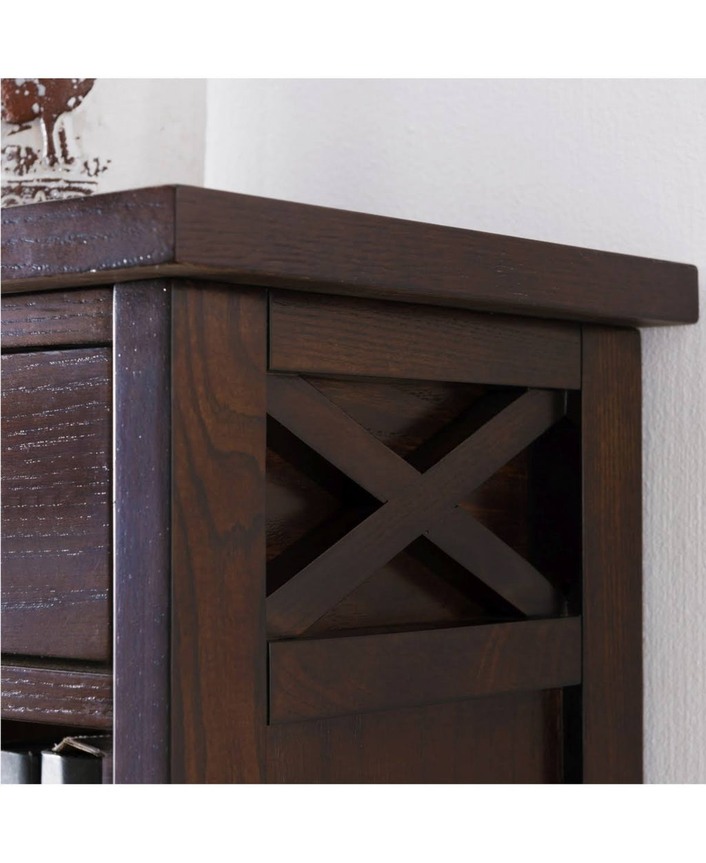 3 Shelf Bookcase with Drawer Storage, Chocolate Oak W436447