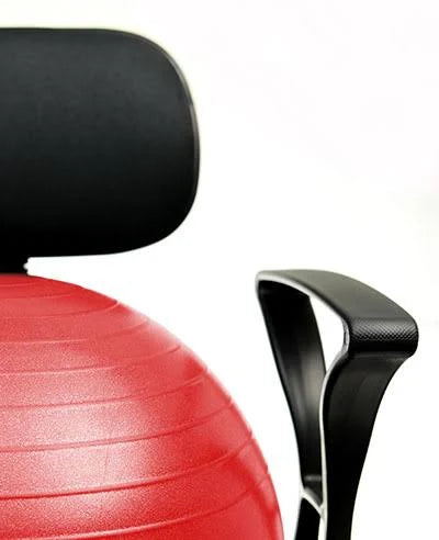 Red Metal Ball Chair with Arms F697