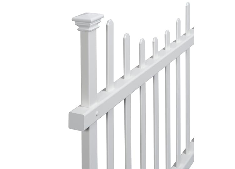 White Vinyl Picket Fence Kit 2.5 ft. H x 3.5 ft. W 2 Fence Panels R157