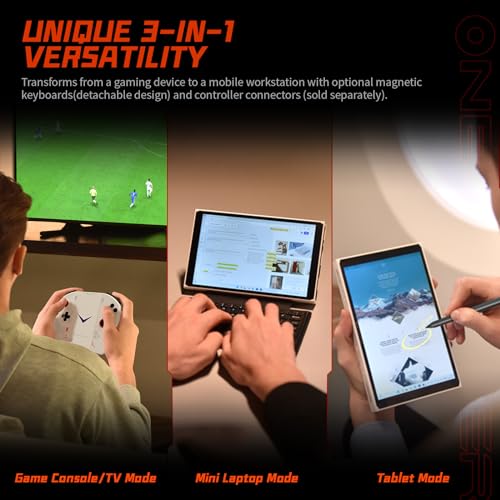 White 2K 8.4" IPS Touchscreen Handheld Console PC with AMD Ryzen 8840U 32GB RAM 1TB SSD D6428