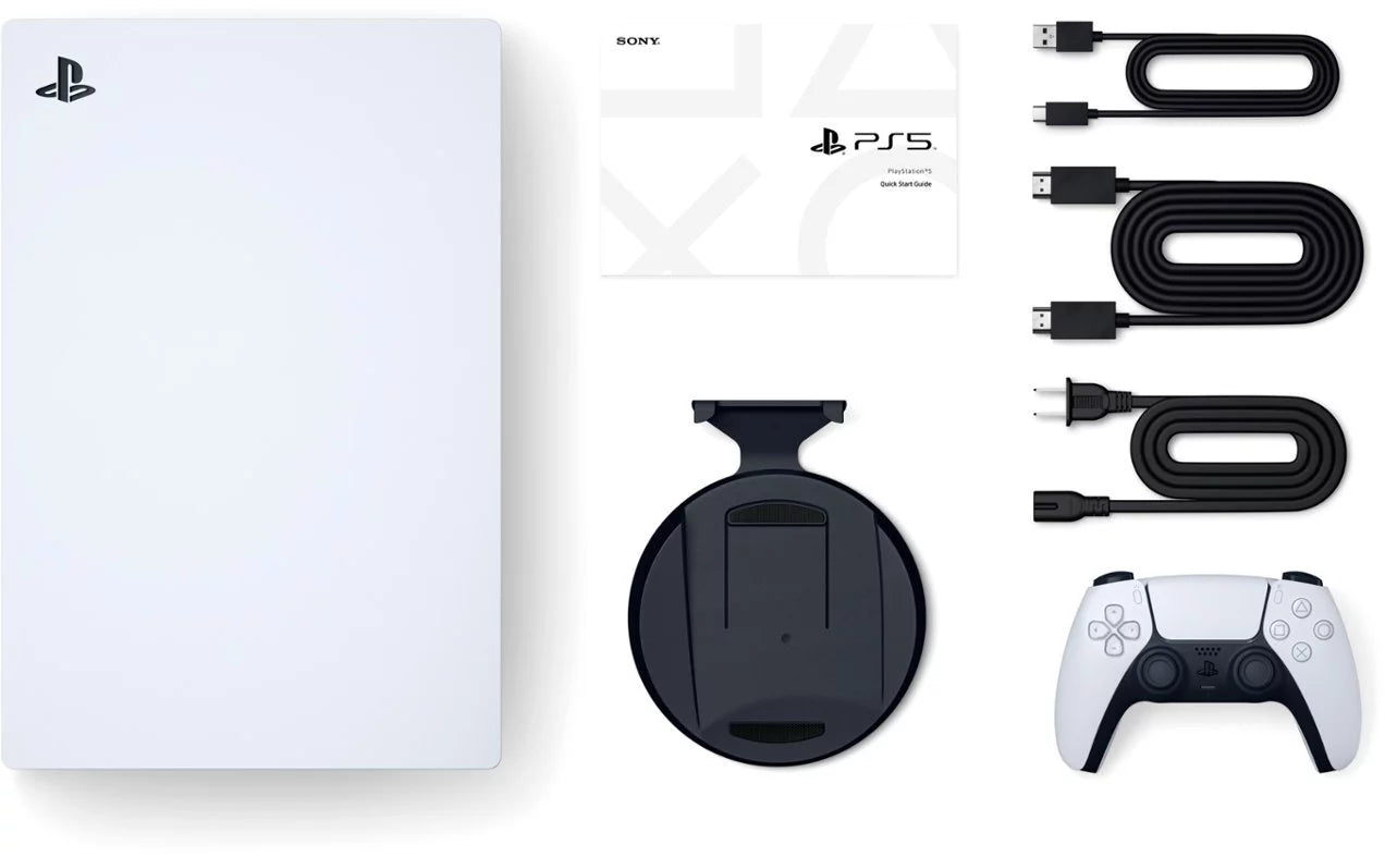 White PlayStation 5 Gaming Console with Wireless Controller E51351