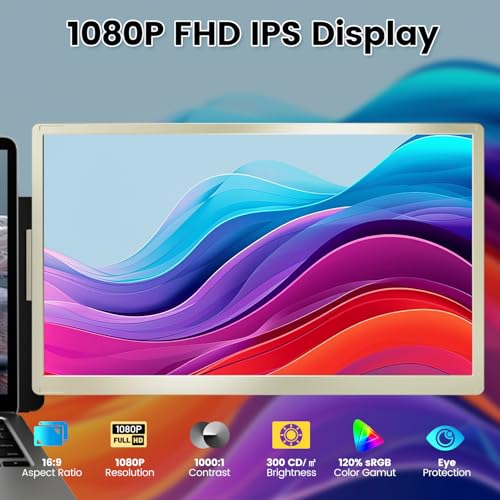 15.6" Portable Monitor with 120% sRGB, FHD IPS & 235° Rotation U203
