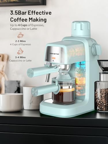 Compact 4 Cup Espresso Machine with Milk Frother J640696