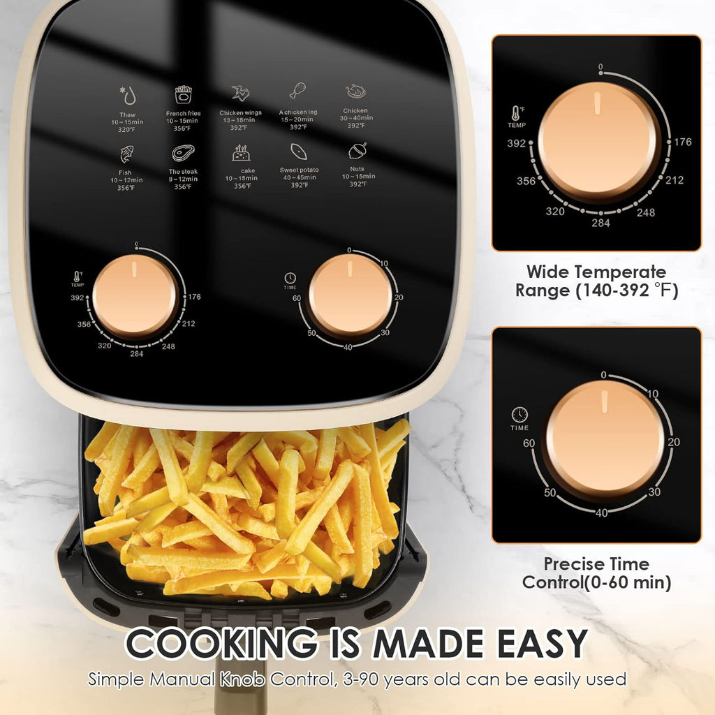 5.8Quart Air Fryer Oven with Viewing Window Non-stick Basket Y7306