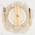 Set of 6 Gold Heat Resistant Vinyl Placemats W845637