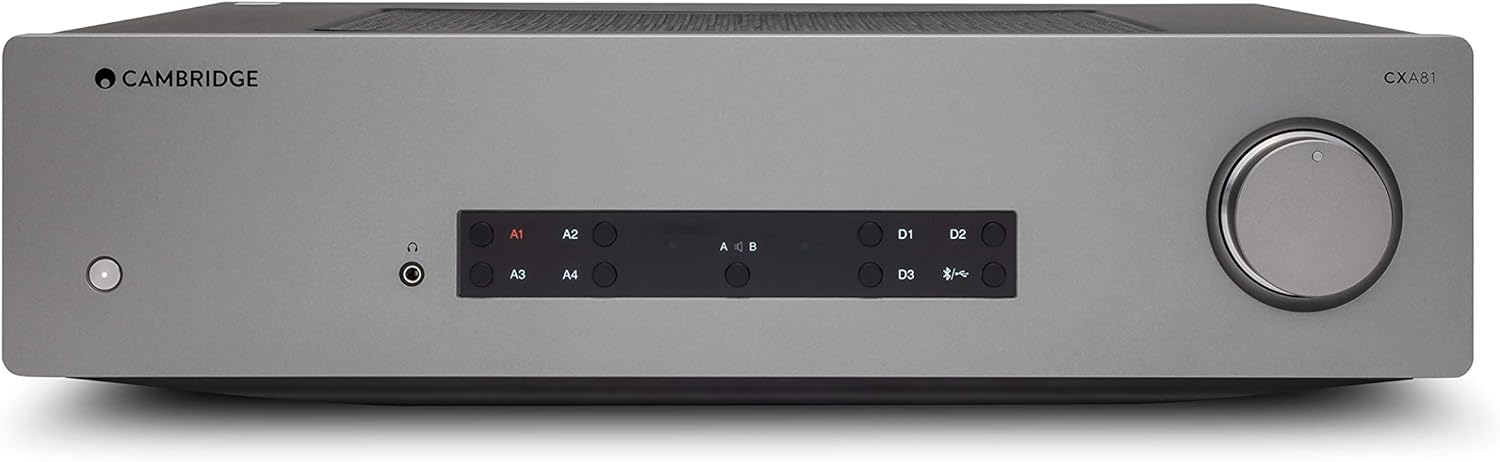 Stereo Two-Channel Amplifier with Bluetooth and Built-in DAC - 80 Watts Per Channel (Lunar Grey) N6689