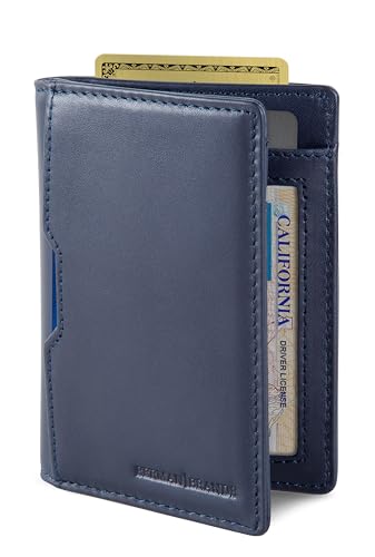 Slim Leather RFID Blocking Minimalist Card Front Pocket Bifold Travel Wallet H26139