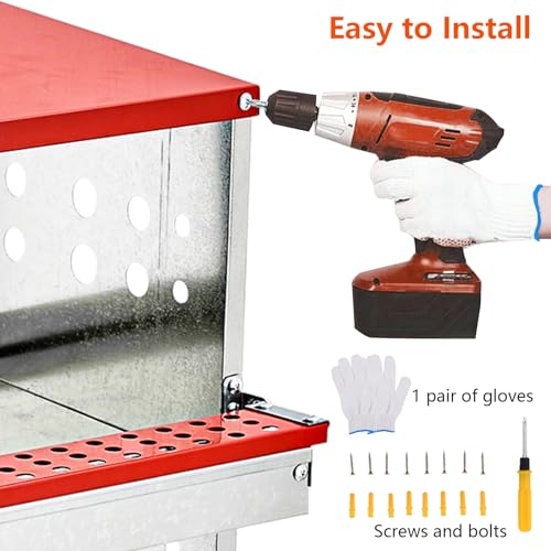 6 Compartment Metal Chicken Nesting Boxes S209