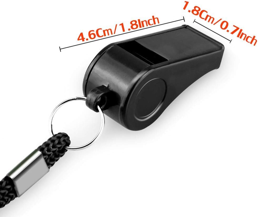 3 Packs Plastic Sports Whistles with Lanyard T336800