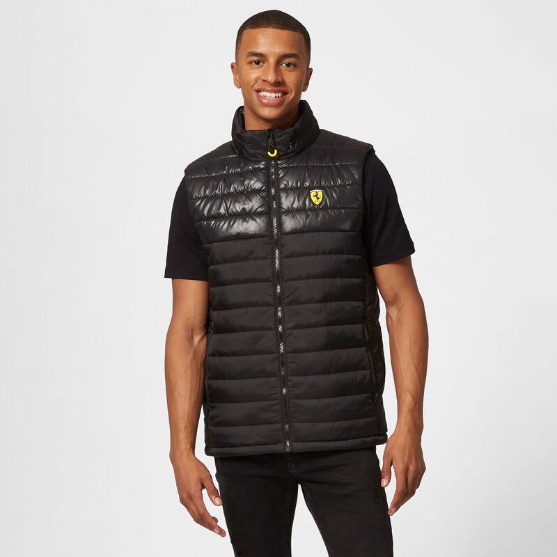 Black Red Padded Vest F9607