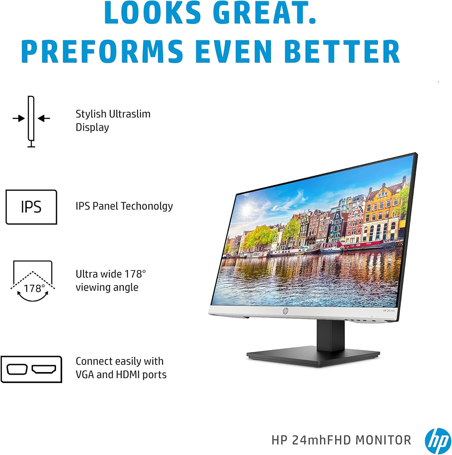 23.8-Inch FHD IPS Monitor with Built-In Speakers U4439