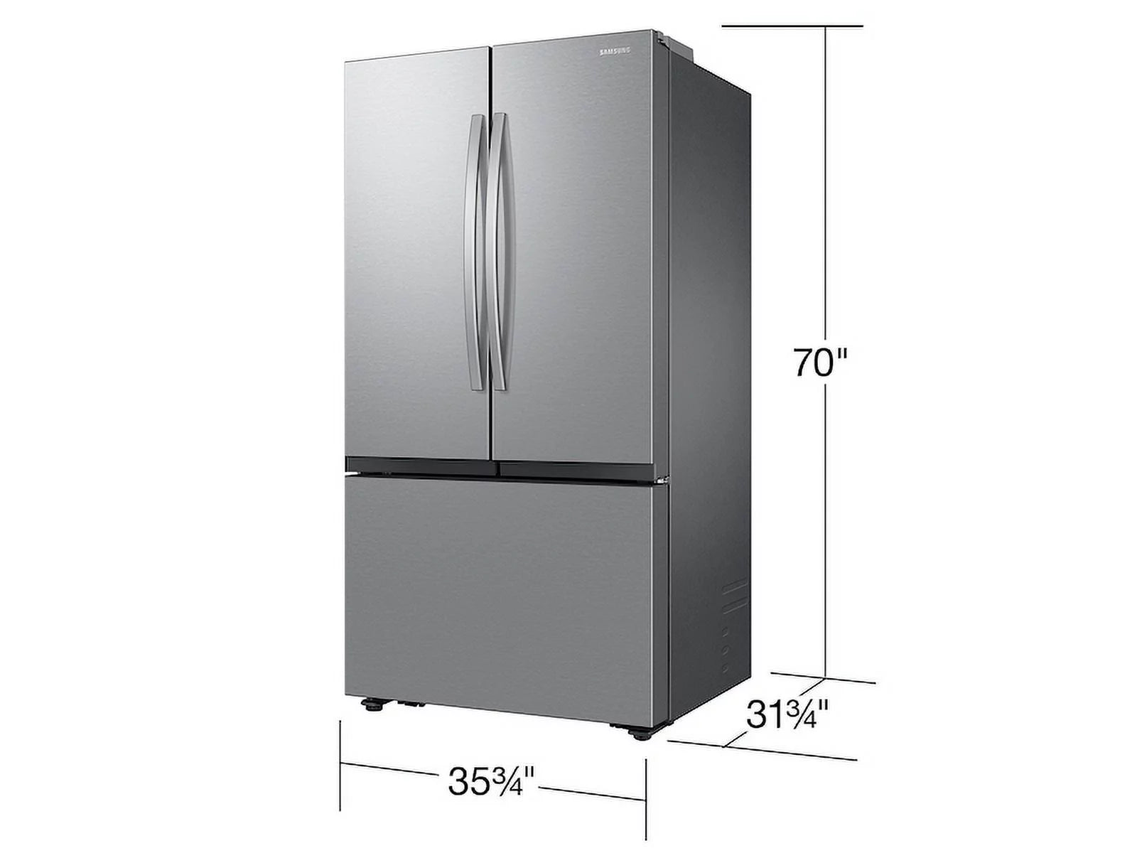 27 cf French Door Refrigerator Counter Depth Dual Ice Maker Stainless Steel L3377