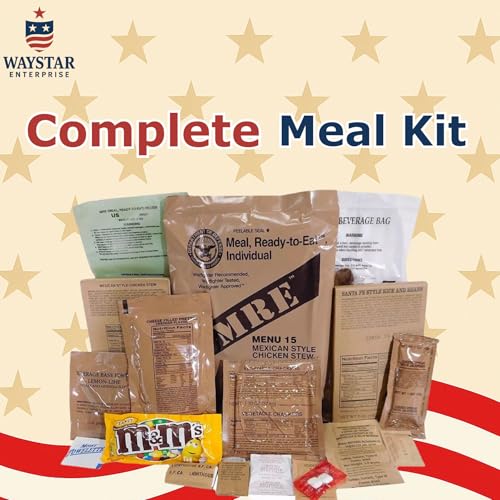 4 Pack MRE Meals Ready to Eat with Heaters H50107