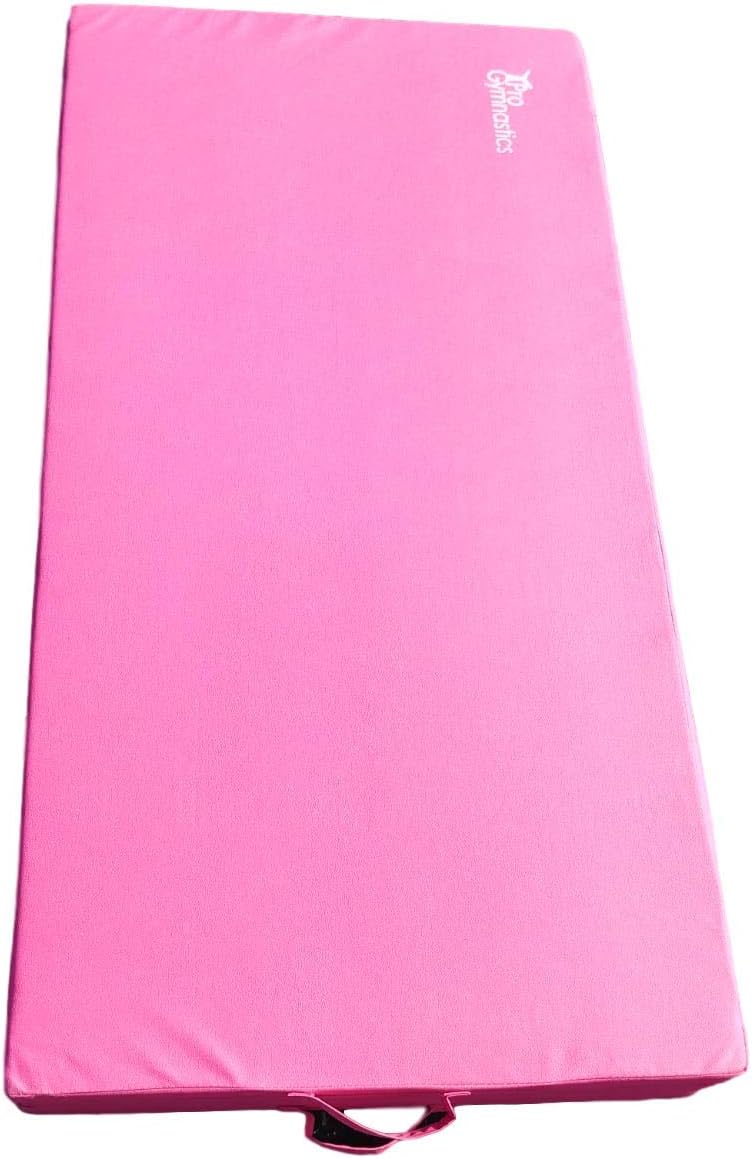 Extra Thick High Density Anti-Tear Gymnastics Gym Folding Exercise Mats (Pink) K381293