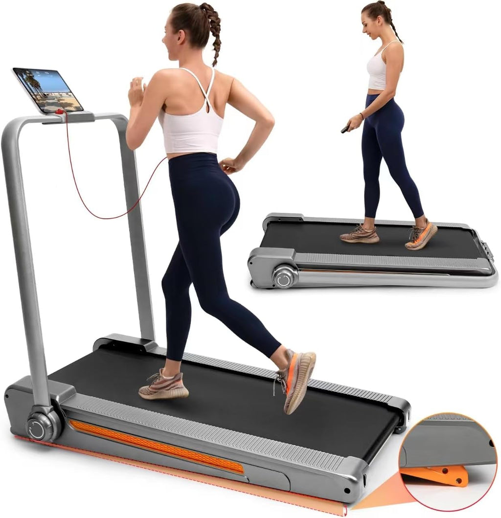 2 in 1 Foldable Treadmill with Incline, Walking Pad, 2.5HP, 330 LBS Weight Capacity P779