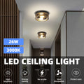 Bronze Round Metal Flush Mount Ceiling Light Fixture E108781