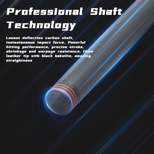 Carbon Fiber Break Pool Cue Stick 20OZ Weight 13mm Tip 58" D1996