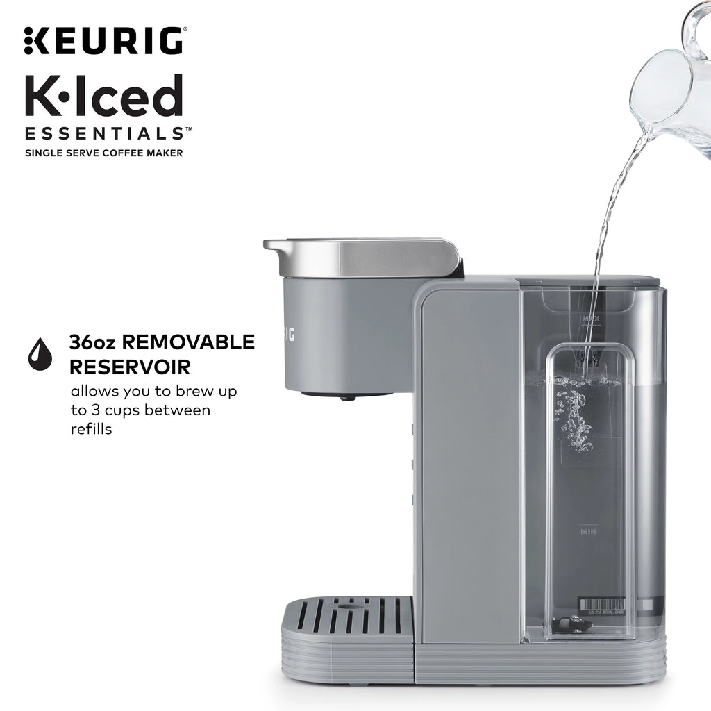 Gray Iced and Hot Single-Serve K-Cup Pod Coffee Maker H131