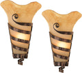 Set of 2 Rust Wall Light Sconces K576867