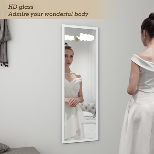 48" x 16" Full Length Metal Frame Mirror, 2 Pcs Door Hanging Mirror C415