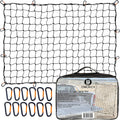 4'x6' Stretches to 12'x8.5' Durable Latex Mesh Bungee Cargo Net with 12 Metal Carabiners S6920