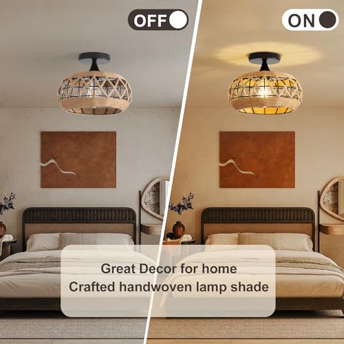 13" Flush Mount Natural Capiz Shell Ceiling Light 3 Light Mini Chandelier Gold Crystal Y544
