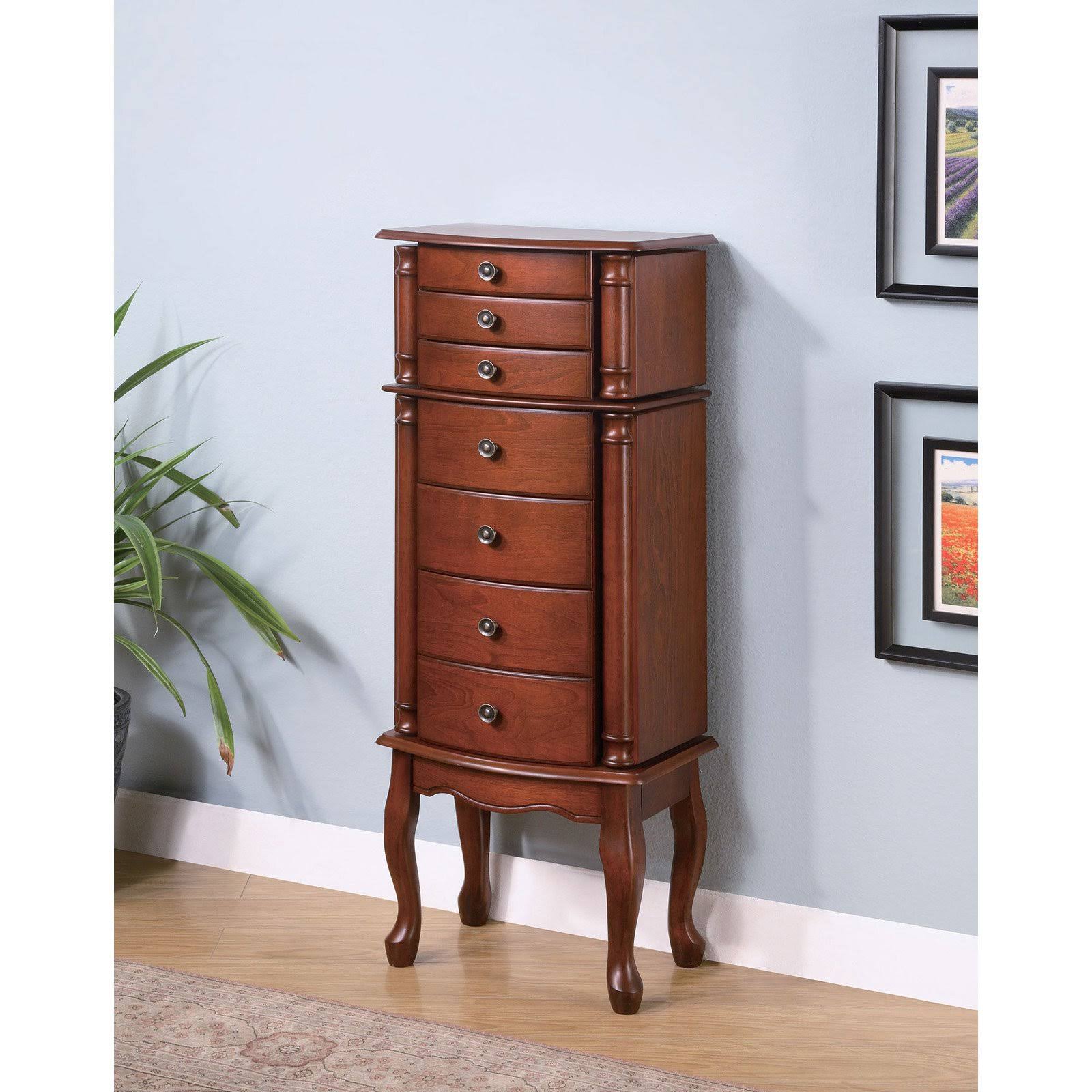 Warm Brown Jewelry Armoire P997