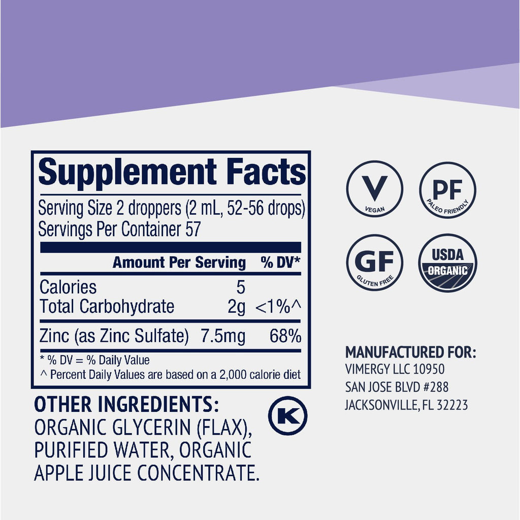 Organic Liquid Zinc, 57 Servings L6385