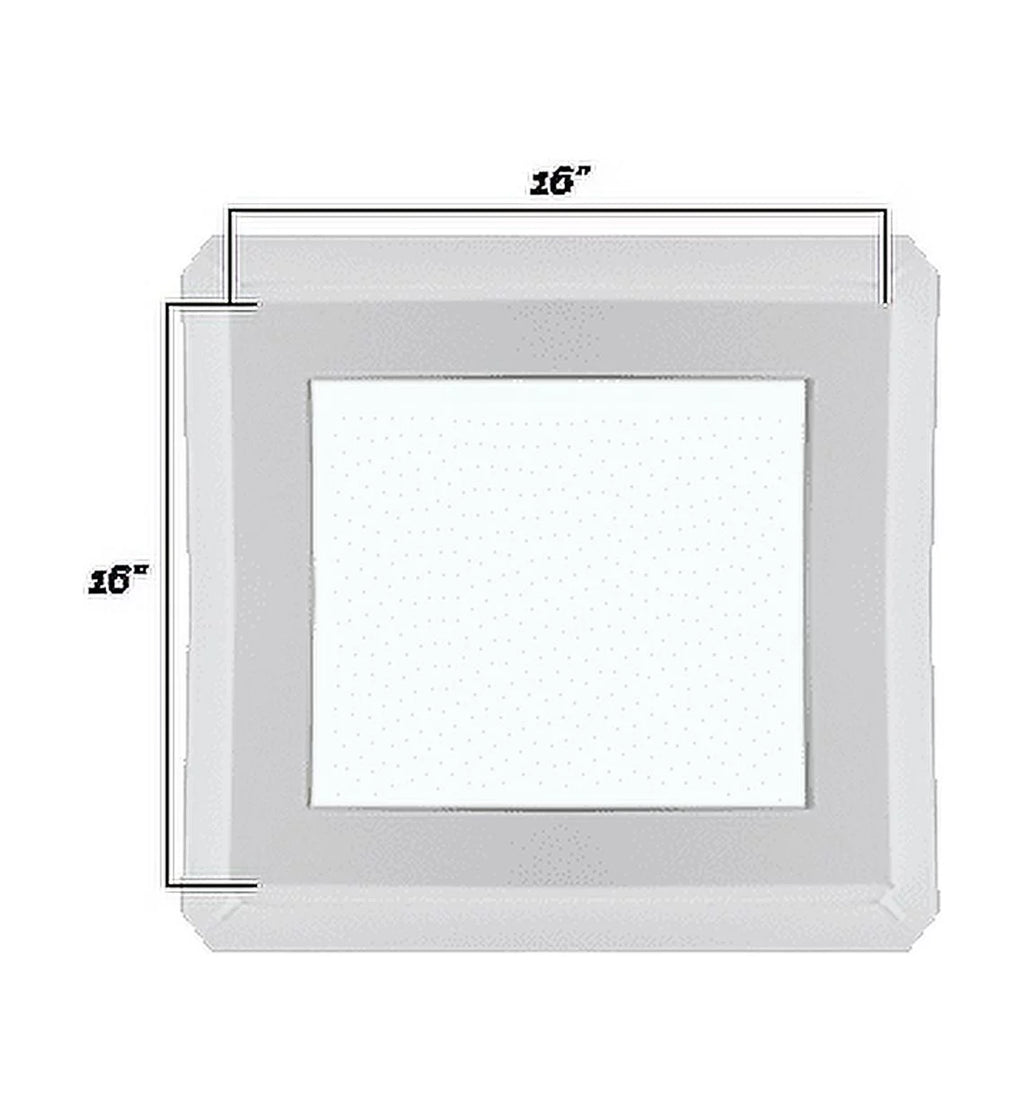 16" x 16" Double Pane Non-Opening Tempered Low-E Glass White Vinyl Window N168247