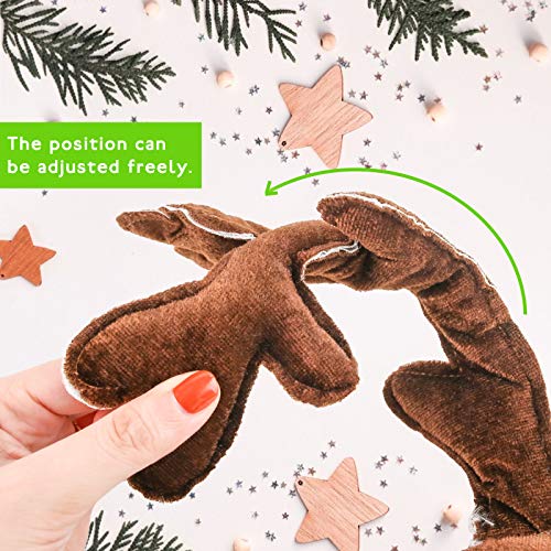 Reindeer Antlers Headband, 2PCS Deer Antlers with Bells K4665
