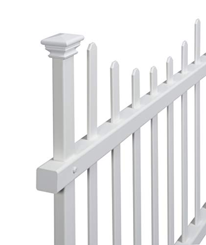 White Vinyl Picket Fence Kit 2.5 ft. H x 3.5 ft. W 2 Fence Panels R157