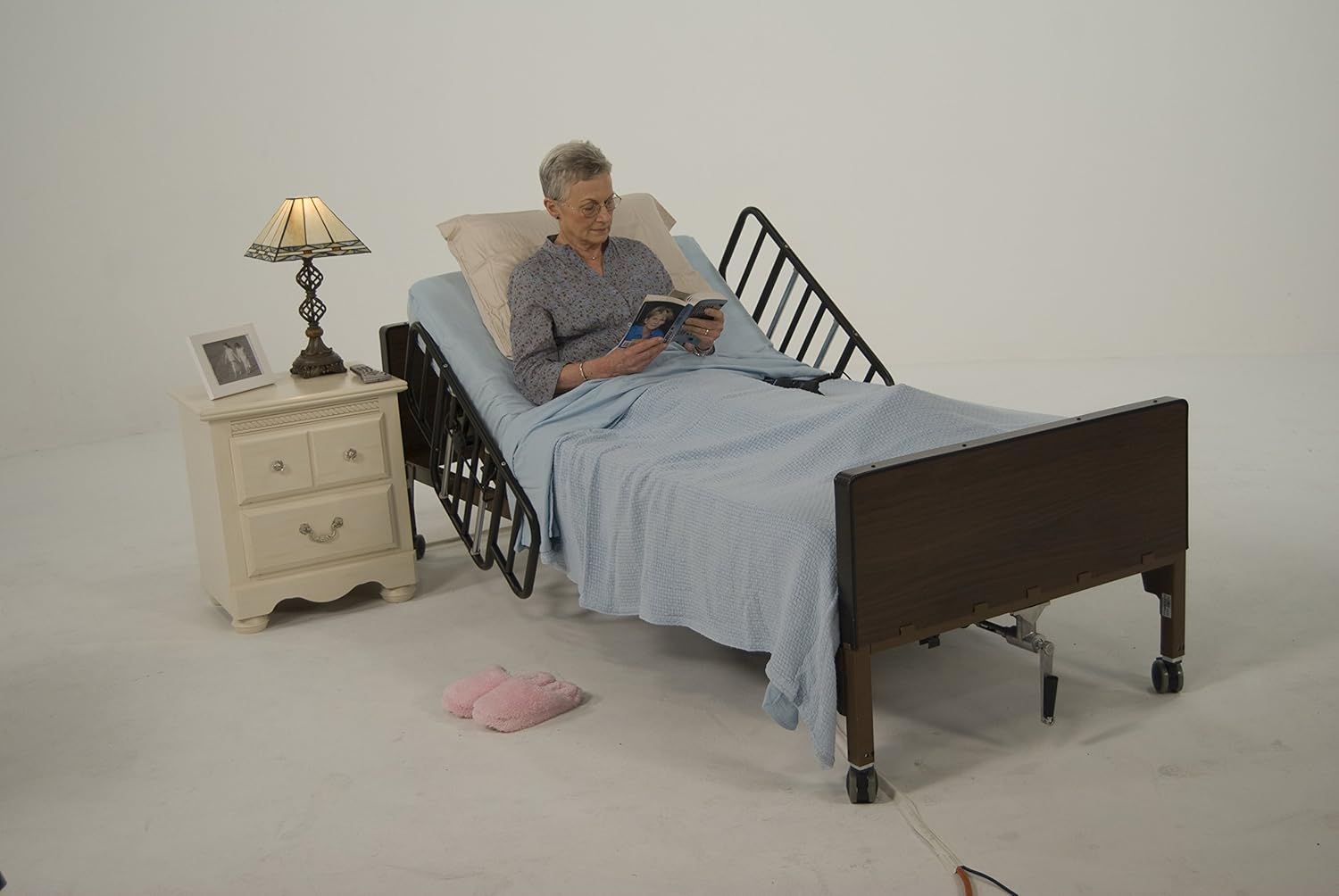 Semi Electric Hospital Bed with Half Rails X947515