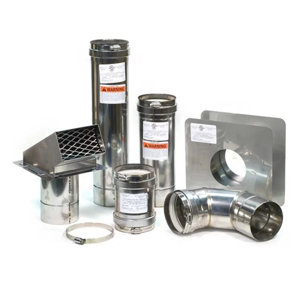 4" Horizontal Stainless Steel Water Heater Vent Kit O433