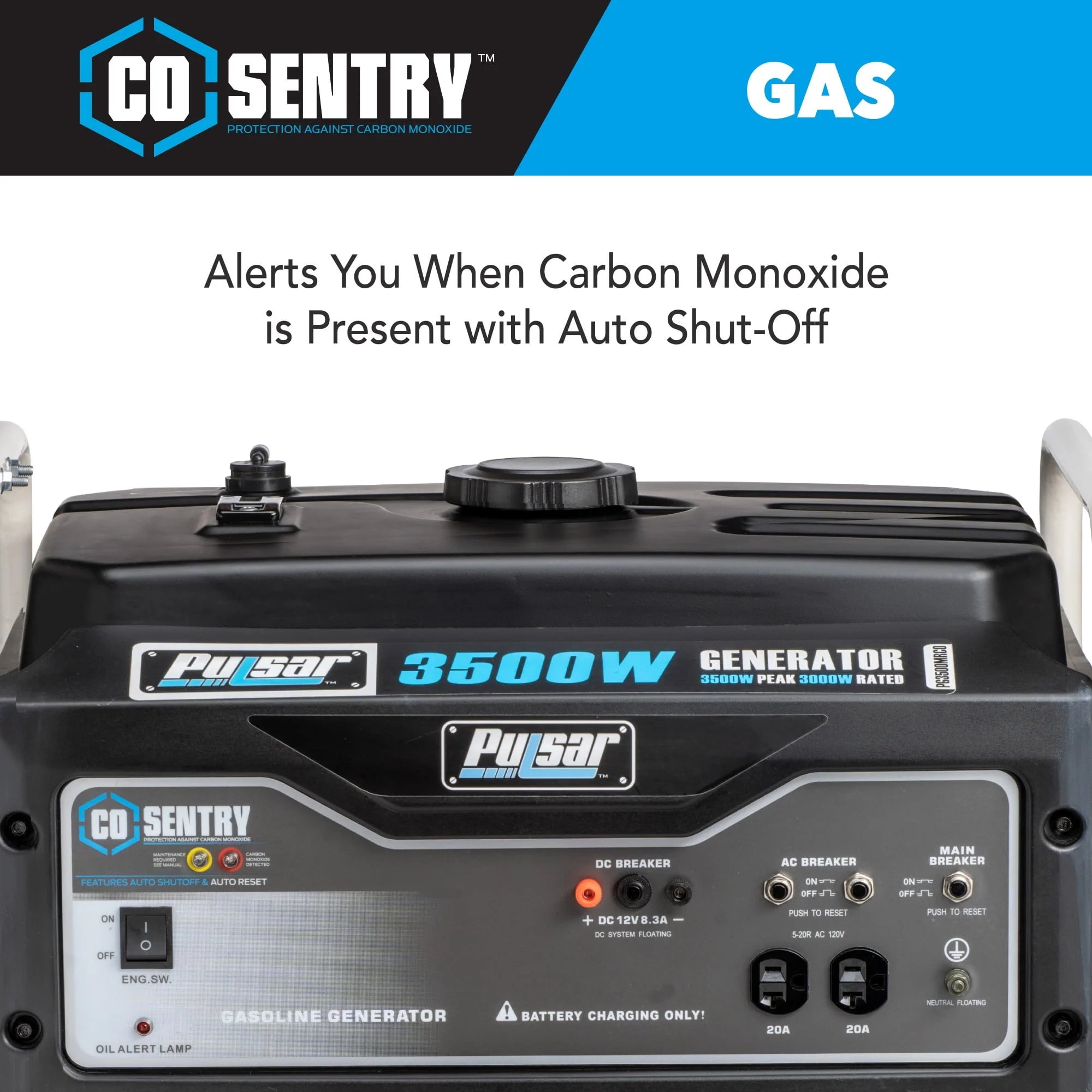 3,500-Watt Gasoline Powered Generator with CO Sentry M49320