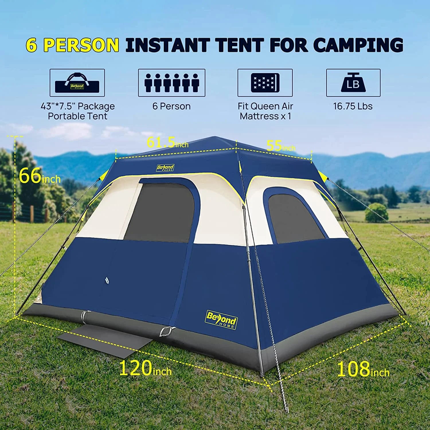 4-Person Camping Tent X1425