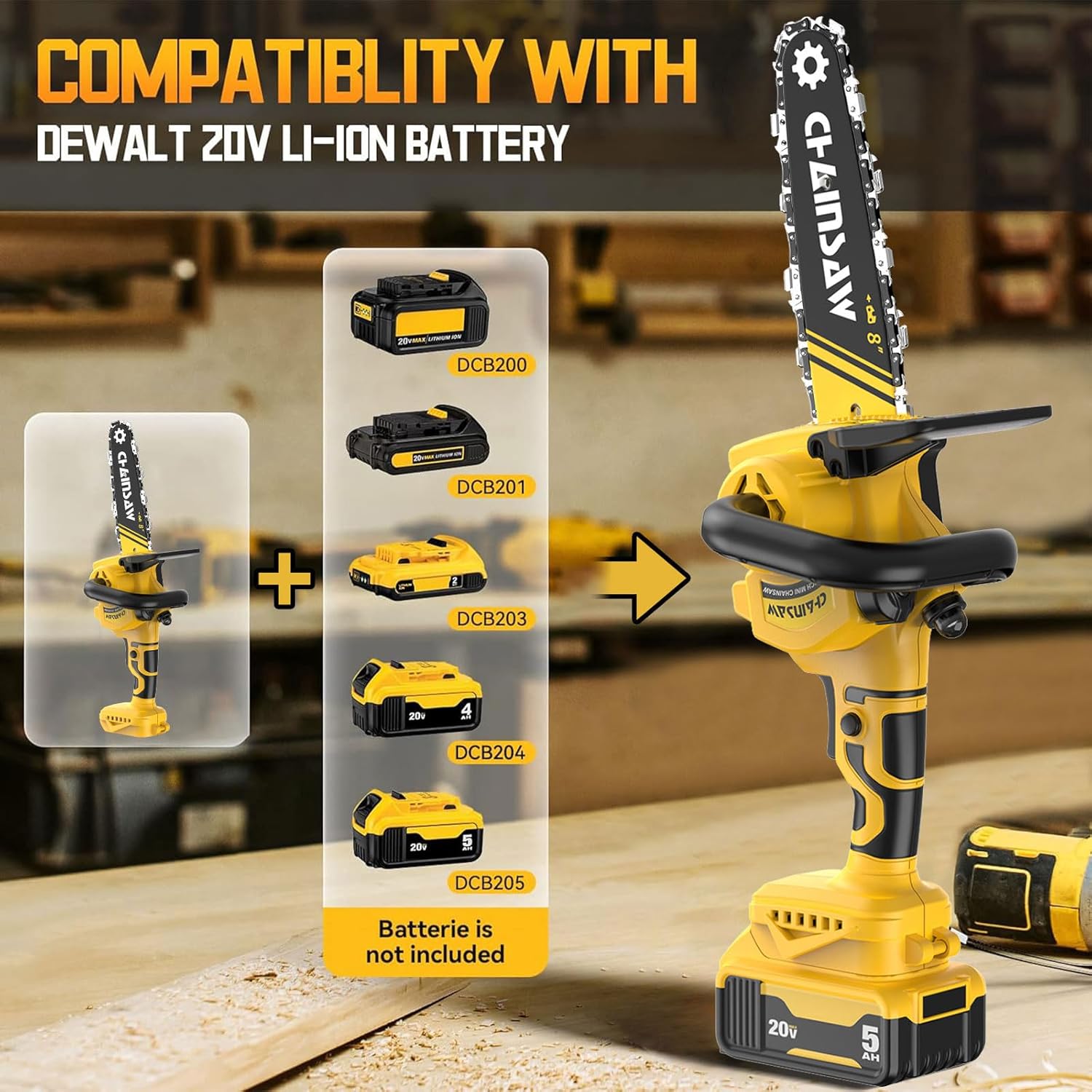 Mini Chainsaw 8 Inch Brushless Cordless Pruning Chainsaw M12144
