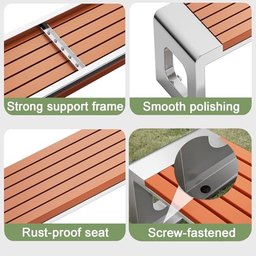 Metal Bench for Outdoors (120cm/47in) E896016